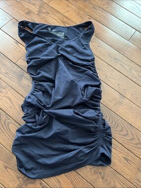 Ingrid & Isabel Navy Maternity Tank with Floral Print